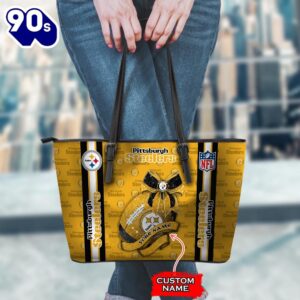 NFL Pittsburgh Steelers Leather Handbag And Tote Bag Gift Christmas For Fans Team Sport