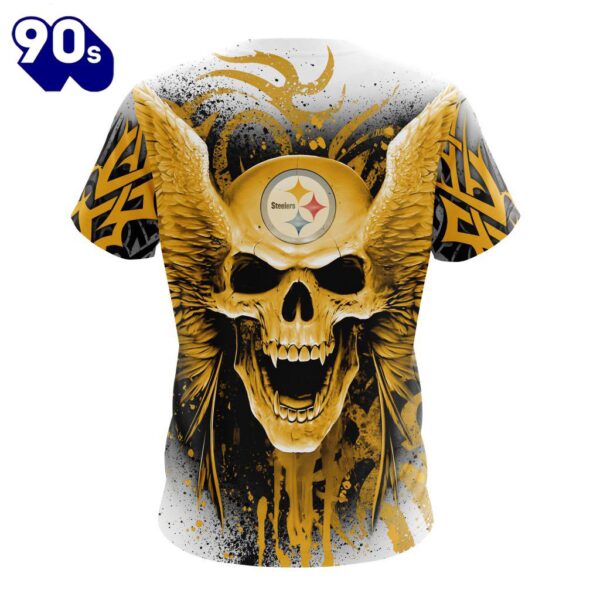 NFL Pittsburgh Steelers Special Kits With Skull T-Shirt