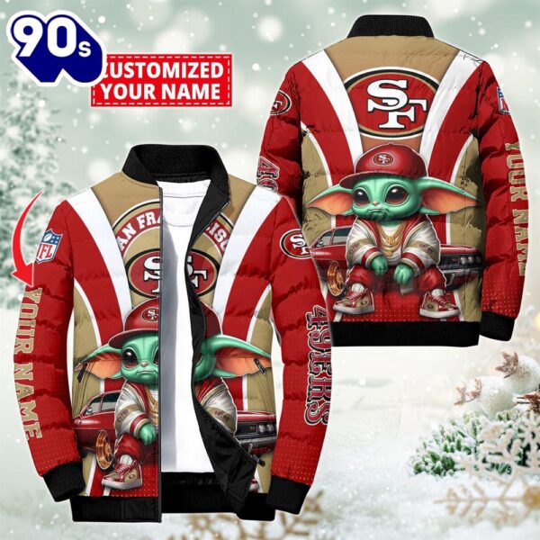 NFL San Francisco 49ers Baby Yoda Puffer Jacket For Fans – NFL Puffer Jacket
