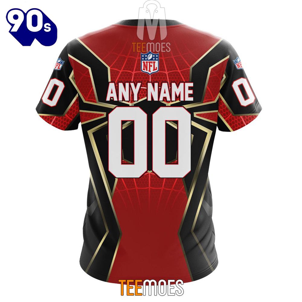 NFL San Francisco 49ers Custom Name Number Spider Man T-Shirt NFL San Francisco 49ers Custom Name Number Spider Man T-Shirt