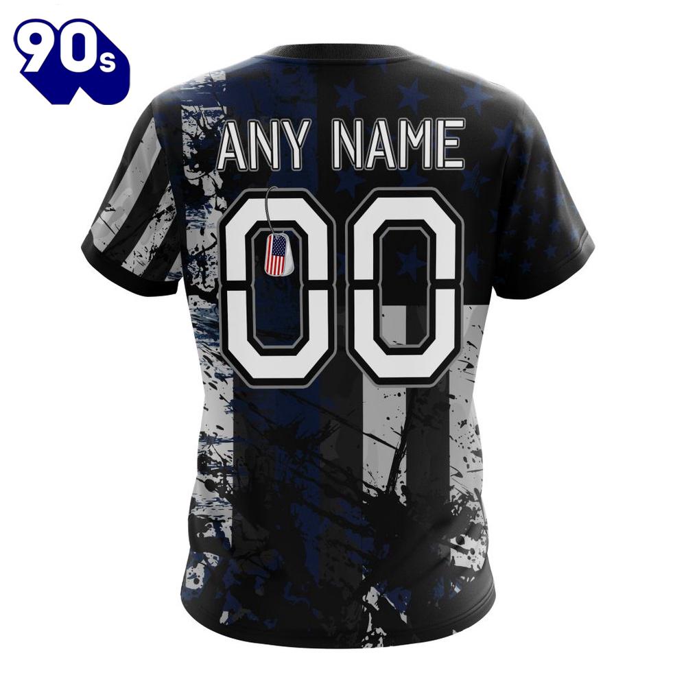 NFL Seattle Seahawks Custom Name Number Classic Grunge American Flag T-Shirt NFL Seattle Seahawks Custom Name Number Classic Grunge American Flag T-Shirt