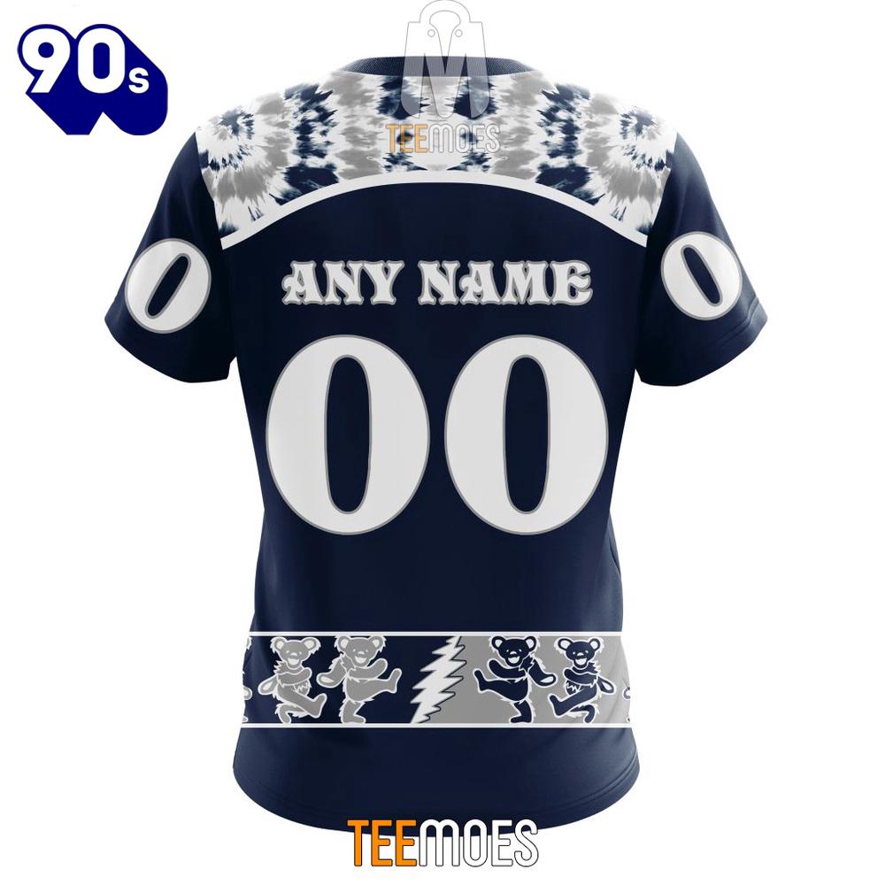 NFL Seattle Seahawks Custom Name Number Grateful Dead T-Shirt NFL Seattle Seahawks Custom Name Number Grateful Dead T-Shirt