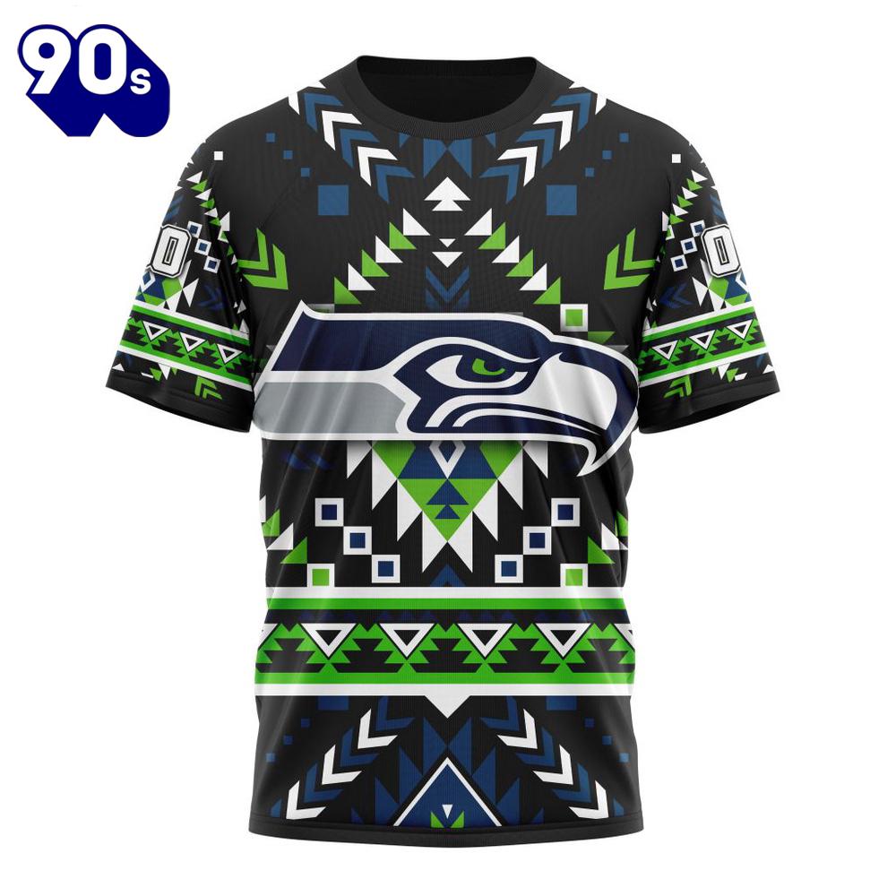 NFL Seattle Seahawks Custom Name Number Native Concepts T-Shirt NFL Seattle Seahawks Custom Name Number Native Concepts T-Shirt