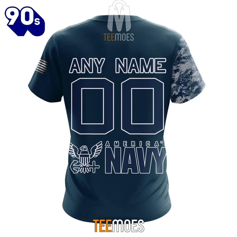 NFL Seattle Seahawks Custom Name Number Navy Skull Camo Veteran T-Shirt NFL Seattle Seahawks Custom Name Number Navy Skull Camo Veteran T-Shirt