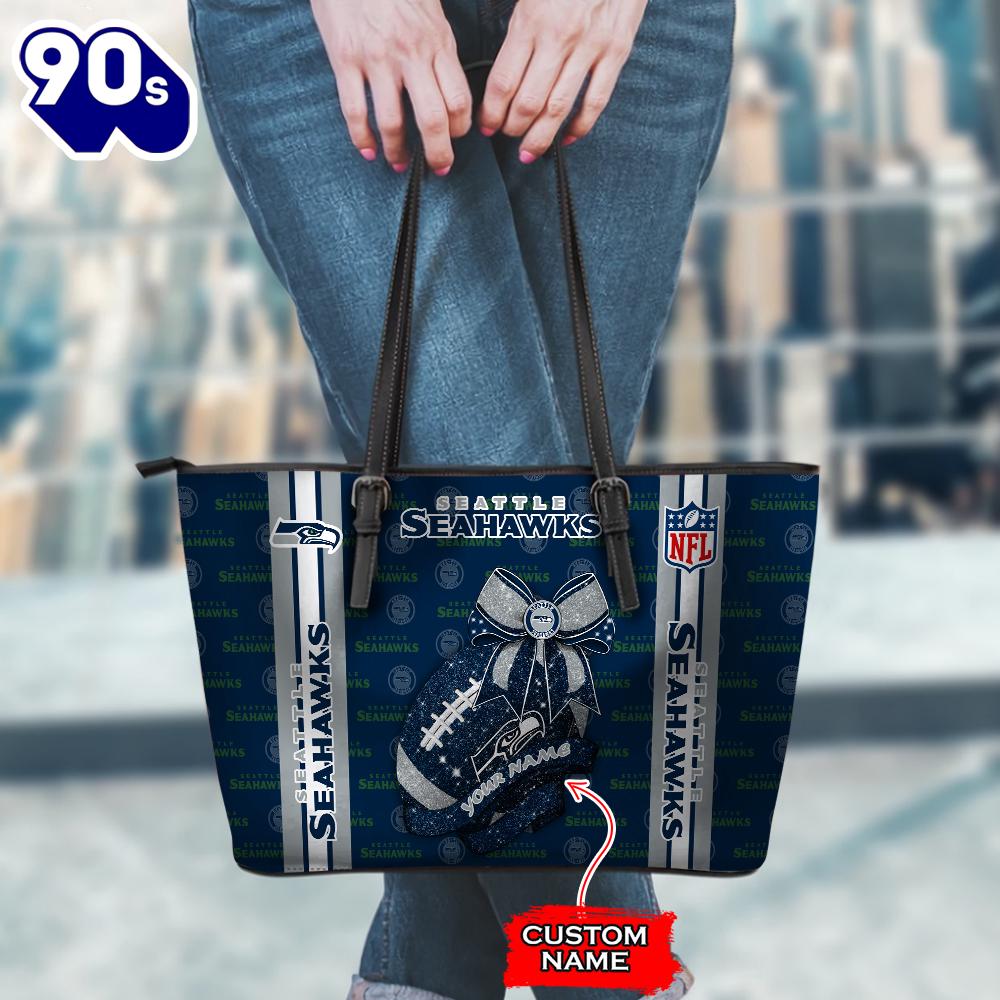 NFL Seattle Seahawks Leather Handbag And Tote Bag Gift Christmas For Fans Team Sport NFL Seattle Seahawks Leather Handbag And Tote Bag Gift Christmas For Fans Team Sport