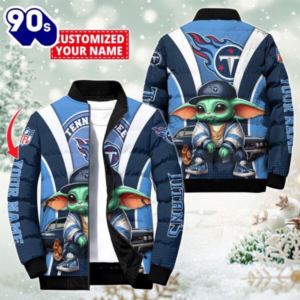 NFL Tennessee Titans Baby Yoda Puffer Jacket For Fans – NFL Puffer Jacket
