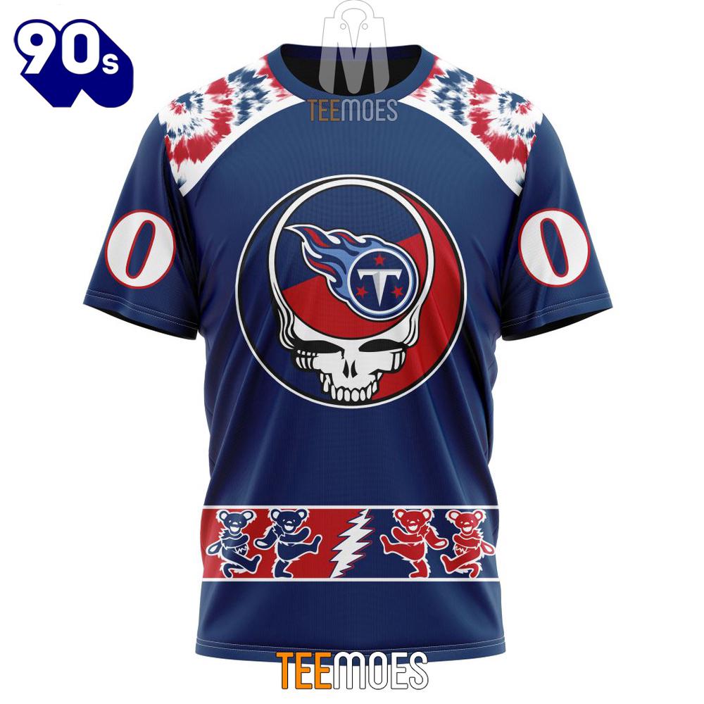 NFL Tennessee Titans Custom Name Number Grateful Dead T-Shirt NFL Tennessee Titans Custom Name Number Grateful Dead T-Shirt