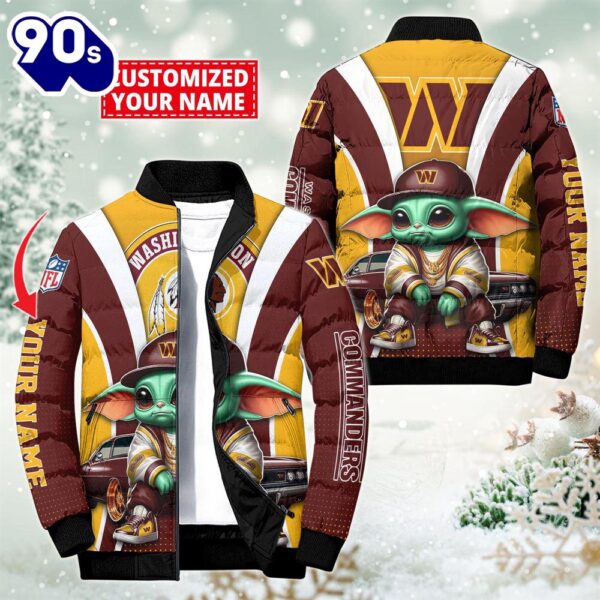 NFL Washington Commanders Baby Yoda Puffer Jacket For Fans – NFL Puffer Jacket