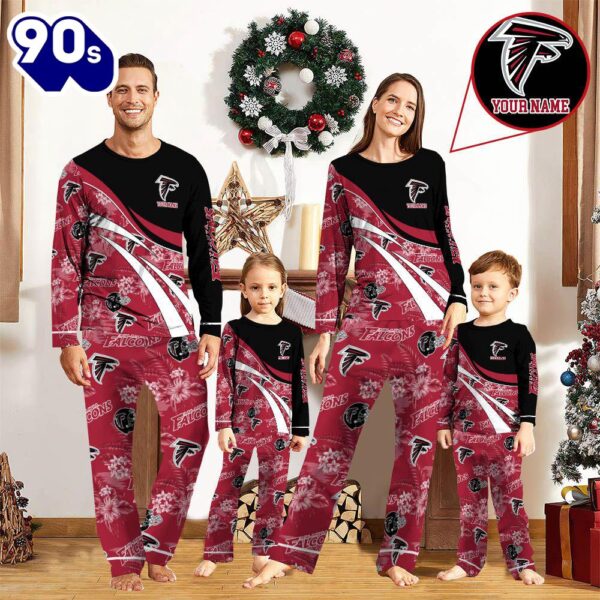 NFL Family Pajama Set,  NFLAtlanta Falcons Pajamas Personalized Your Name Football Team Pajamas