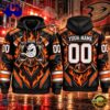 NHL Anaheim Ducks 2026 Honoring Firefighters Personalized Hoodie Shirt, Trending NHL 3D Tee
