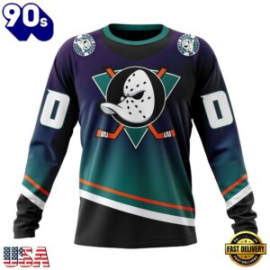 NHL Anaheim Ducks Special Retro Gradient Design Hoodie, T Shirt, Trending NHL 3D Tee Nhl Anaheim Ducks Special Retro Gradient Design Hoodie T Shirt 3