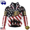 NHL Anaheim Ducks Specialized Kits For Honor USS Military Hoodie, T Shirt , Trending NHL 3D Tee