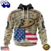 NHL Anaheim Ducks Specialized Kits For United State With Camo Color Hoodie, T Shirt , Trending NHL 3D Tee