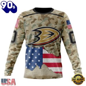 NHL Anaheim Ducks Specialized Kits For United State With Camo Color Hoodie, T Shirt , Trending NHL 3D Tee Nhl Anaheim Ducks Specialized Kits For United State With Camo Color Hoodie T Shirt 3