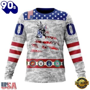 NHL Arizona Coyotes Armed Forces Appreciation Design Hoodie, T Shirt, Trending NHL 3D Tee Nhl Arizona Coyotes Armed Forces Appreciation Design Hoodie T Shirt 3