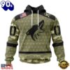 NHL Arizona Coyotes Special Camo Military Appreciation Hoodie, T Shirt , Trending NHL 3D Tee