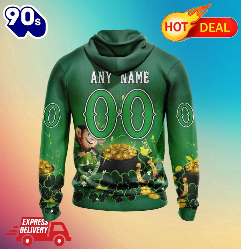 NHL Arizona Coyotes Special Design For St. Patrick's Day Zipper Hoodie NHL Arizona Coyotes Special Design For St. Patrick's Day Zipper Hoodie