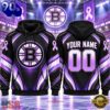 NHL Boston Bruins 2026 Hockey Fights Cancer Personalized Hoodie Shirt, Trending NHL 3D Tee