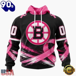 NHL Boston Bruins 2026 Hockey Pink Fights Breast Cancer Design Hoodie, TShirt, Sweatshirt, Trending NHL 3D Tee Nhl Boston Bruins 2026 Hockey Pink Fights Breast Cancer Design Hoodie Tshirt Sweatshirt 1