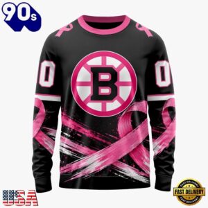 NHL Boston Bruins 2026 Hockey Pink Fights Breast Cancer Design Hoodie, TShirt, Sweatshirt, Trending NHL 3D Tee Nhl Boston Bruins 2026 Hockey Pink Fights Breast Cancer Design Hoodie Tshirt Sweatshirt 4