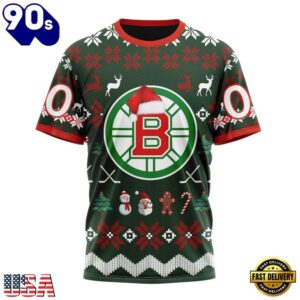 NHL Boston Bruins Hockey Christmas Is Coming 2026 Hoodie, T Shirt , Trending NHL 3D Tee Nhl Boston Bruins Hockey Christmas IS Coming 2026 Hoodie T Shirt 4