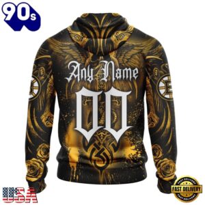NHL Boston Bruins Special Design Halloween With Skull Art Hoodie, T Shirt , Trending NHL 3D Tee Nhl Boston Bruins Special Design Halloween With Skull Art Hoodie T Shirt 2