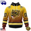 NHL Boston Bruins Special Retro Gradient Design Hoodie, T Shirt, Trending NHL 3D Tee