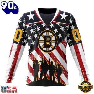 NHL Boston Bruins Specialized Kits For Honor USS Military Hoodie, T Shirt , Trending NHL 3D Tee Nhl Boston Bruins Specialized Kits For Honor Uss Military Hoodie T Shirt 3