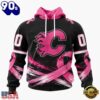 NHL Calgary Flames 2026 Hockey Pink Fights Breast Cancer Design Hoodie, TShirt, Sweatshirt, Trending NHL 3D Tee