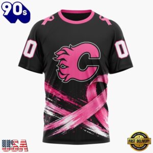 NHL Calgary Flames 2026 Hockey Pink Fights Breast Cancer Design Hoodie, TShirt, Sweatshirt, Trending NHL 3D Tee Nhl Calgary Flames 2026 Hockey Pink Fights Breast Cancer Design Hoodie Tshirt Sweatshirt 2