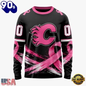 NHL Calgary Flames 2026 Hockey Pink Fights Breast Cancer Design Hoodie, TShirt, Sweatshirt, Trending NHL 3D Tee Nhl Calgary Flames 2026 Hockey Pink Fights Breast Cancer Design Hoodie Tshirt Sweatshirt 4