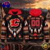 NHL Calgary Flames 2026 Native American Heritage Design Hoodie Shirt, Trending NHL 3D Tee