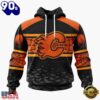 NHL Calgary Flames Halloween Design Personalized Hoodie, T Shirt, Sweatshirt, Trending NHL 3D Tee