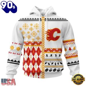 NHL Calgary Flames Specialized Christmas Is Coming New Design Hoodie, T Shirt , Trending NHL 3D Tee Nhl Calgary Flames Specialized Christmas IS Coming New Design Hoodie T Shirt 1