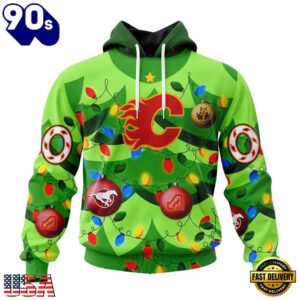 NHL Calgary Flames Specialized Christmass Tree Color And City's Sport Teams Hoodie, T Shirt, Trending NHL 3D Tee Nhl Calgary Flames Specialized Christmass Tree Color And City S Sport Teams Hoodie T Shirt 1