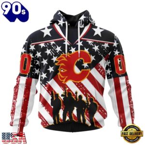 NHL Calgary Flames Specialized Kits For Honor USS Military Hoodie, T Shirt , Trending NHL 3D Tee Nhl Calgary Flames Specialized Kits For Honor Uss Military Hoodie T Shirt 1