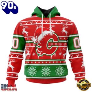 NHL Calgary Flames Specialized Unisex Christmas Is Coming Hoodie, T Shirt , Trending NHL 3D Tee Nhl Calgary Flames Specialized Unisex Christmas IS Coming Hoodie T Shirt 1