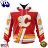NHL Calgary Flames Specialized Unisex Kits With Retro Concepts Hoodie, T Shirt , Trending NHL 3D Tee