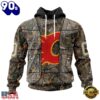 NHL Calgary Flames Specialized Unisex Vest Kits With Realtree Camo Hoodie, T Shirt, Trending NHL 3D Tee