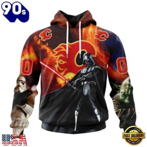 NHL Calgary Flames x Star War Specialized Design Hoodie, T Shirt , Trending NHL 3D Tee Nhl Calgary Flames X Star War Specialized Design Hoodie T Shirt 1