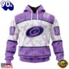 NHL Carolina Hurricanes Special Lavender Fight Cancer Hoodie, T Shirt , Trending NHL 3D Tee
