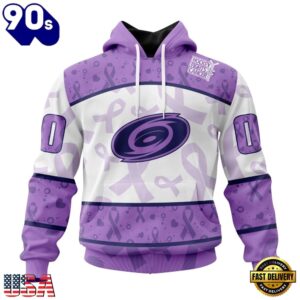 NHL Carolina Hurricanes Special Lavender Fight Cancer Hoodie, T Shirt , Trending NHL 3D Tee Nhl Carolina Hurricanes Special Lavender Fight Cancer Hoodie T Shirt 1