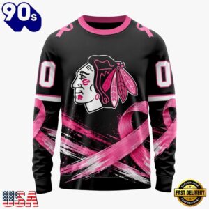 NHL Chicago Blackhawks 2026 Hockey Pink Fights Breast Cancer Design Hoodie, TShirt, Sweatshirt, Trending NHL 3D Tee Nhl Chicago Blackhawks 2026 Hockey Pink Fights Breast Cancer Design Hoodie Tshirt Sweatshirt 4