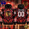 NHL Chicago Blackhawks 2026 Honoring Firefighters Personalized Hoodie Shirt, Trending NHL 3D Tee