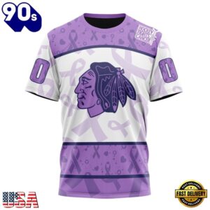 NHL Chicago Blackhawks Special Lavender Fight Cancer Hoodie, T Shirt , Trending NHL 3D Tee Nhl Chicago Blackhawks Special Lavender Fight Cancer Hoodie T Shirt 5