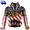 NHL Chicago BlackHawks Specialized Kits For Honor USS Military Hoodie, T Shirt , Trending NHL 3D Tee