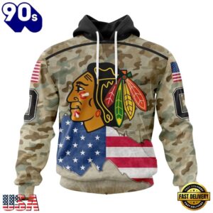 NHL Chicago BlackHawks Specialized Kits For United State With Camo Color Hoodie, T Shirt , Trending NHL 3D Tee Nhl Chicago Blackhawks Specialized Kits For United State With Camo Color Hoodie T Shirt 1