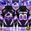 NHL Colorado Avalanche 2026 Hockey Fights Cancer Personalized Hoodie Shirt, Trending NHL 3D Tee