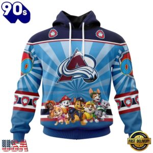 NHL Colorado Avalanche Special Paw Patrol Kits Hoodie, T Shirt , Trending NHL 3D Tee Nhl Colorado Avalanche Special Paw Patrol Kits Hoodie T Shirt 1