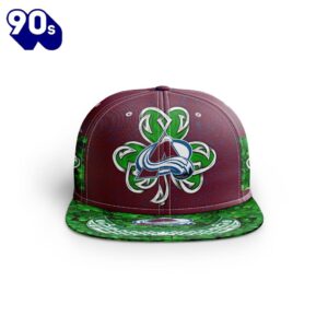 NHL Colorado Avalanche Special Snapback Design For St.Patrick's Day